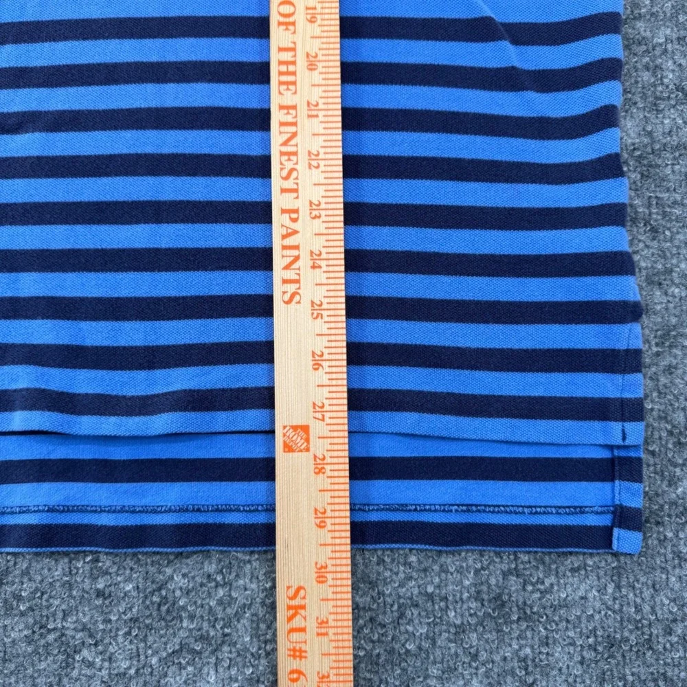 Polo Ralph Lauren Polo Shirt Mens XL Heritage Cotton Classic Striped Blue Short
